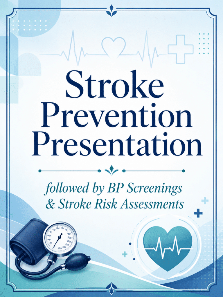 Stroke Prevention Presentation at Genesis Village Independent Living Community