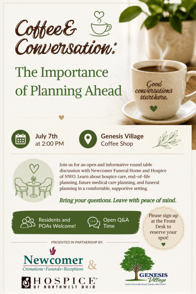 Hospice Presentation at Genesis Village Senior LIving